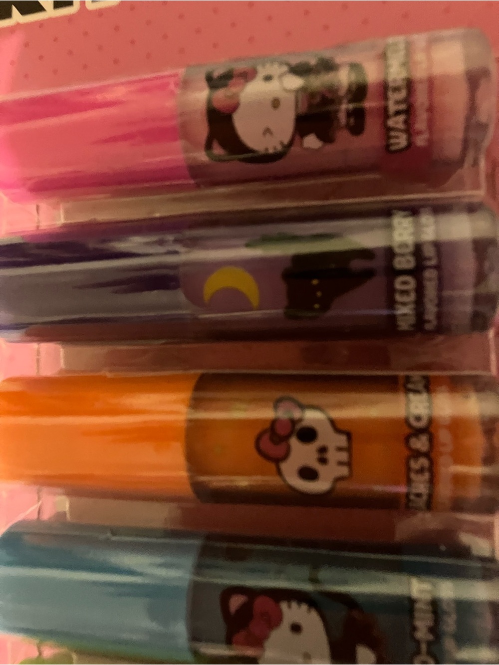Sanrio Hello Kitty Pink Lip Gloss Set 6 wicked flavors - Picture 5 of 9